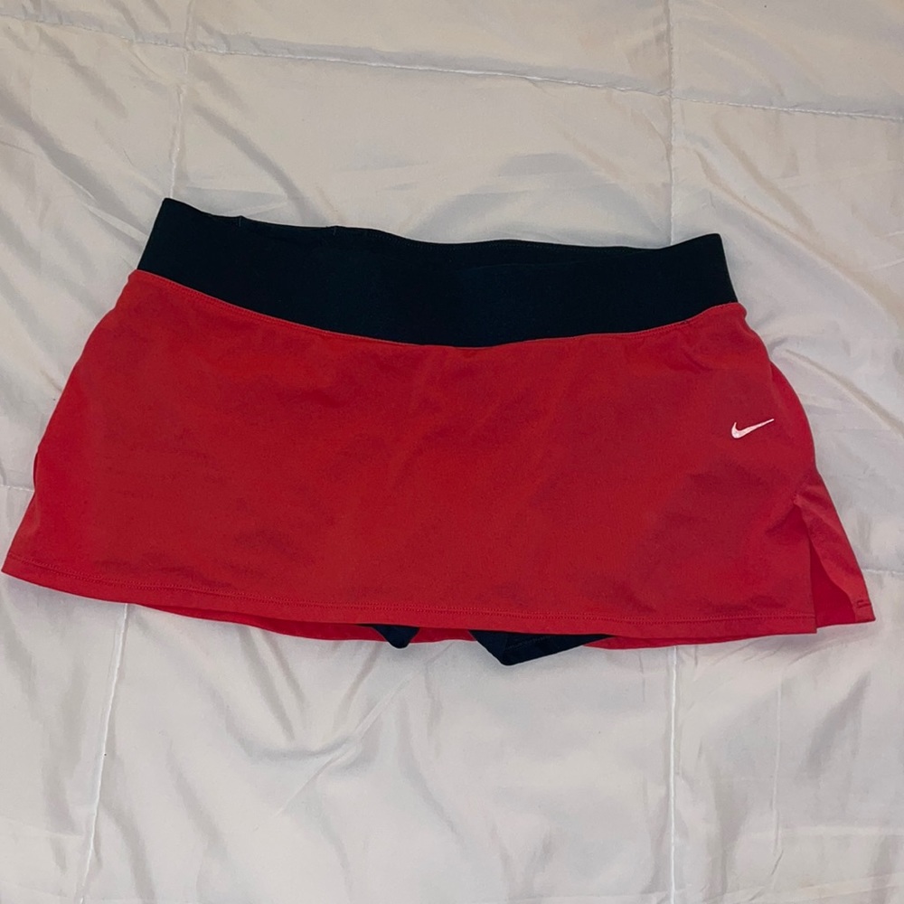 Nike orange tennis skirt